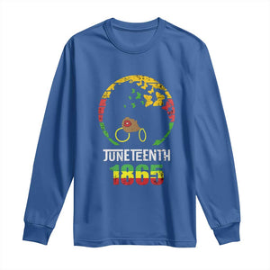 Juneteenth 1865 Long Sleeve Shirt Retro Black Woman Pride TS02 Royal Blue Print Your Wear