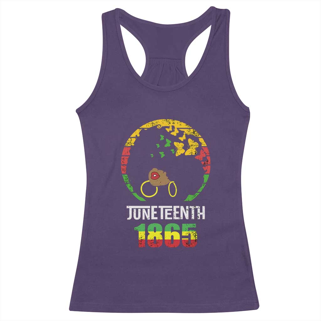 Juneteenth 1865 Racerback Tank Top Retro Black Woman Pride TS02 Purple Print Your Wear