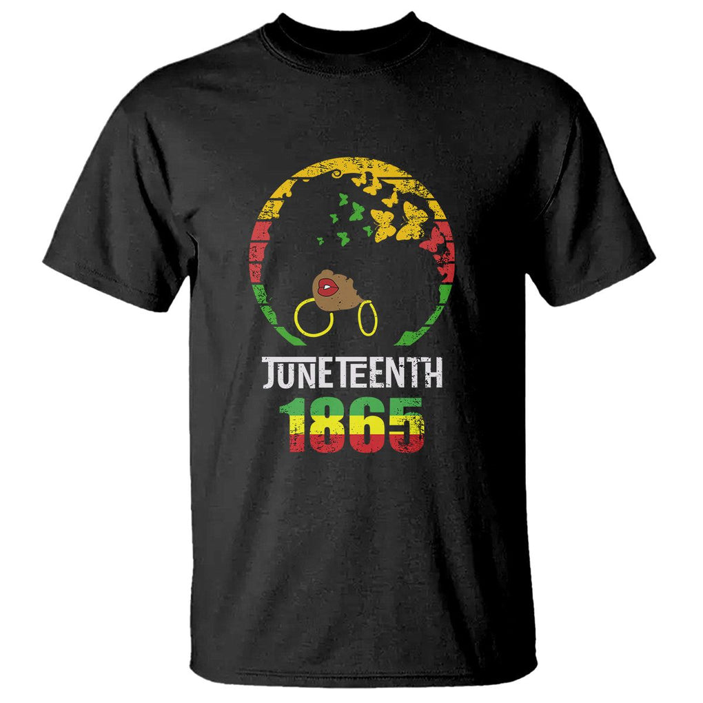 Juneteenth Is My Independence Day T Shirt Black Womens Black Pride TS02 Black Print Your Wear