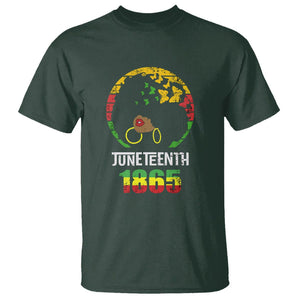 Juneteenth Is My Independence Day T Shirt Black Womens Black Pride TS02 Dark Forest Green Print Your Wear