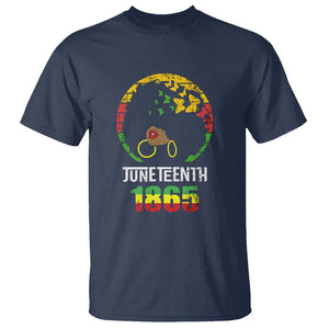 Juneteenth Is My Independence Day T Shirt Black Womens Black Pride TS02 Navy Print Your Wear