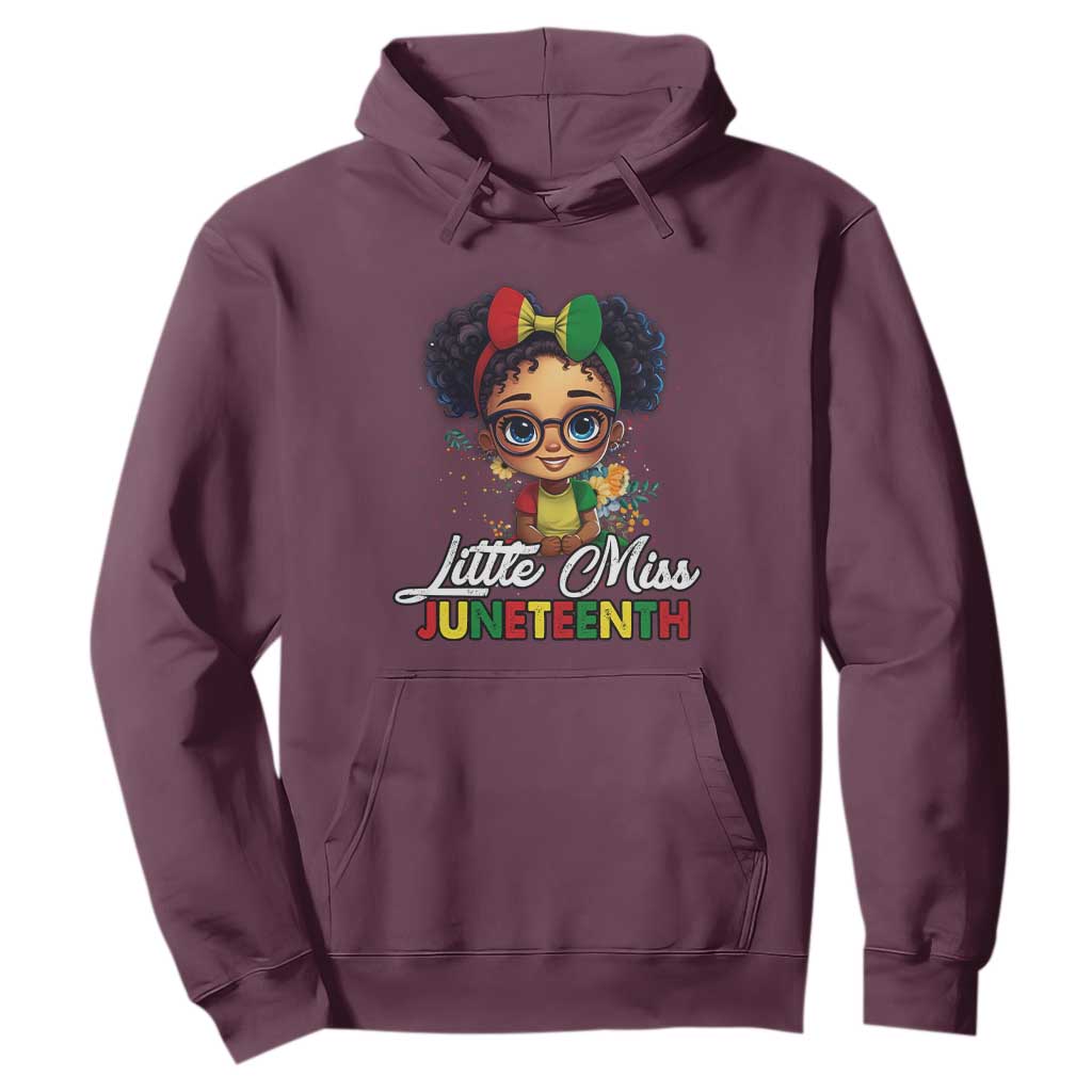 Juneteenth Hoodie Little Miss Girl Black History TS02 Maroon Print Your Wear