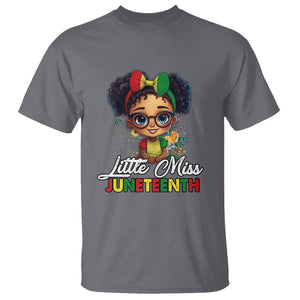 Juneteenth T Shirt Little Miss Girl Black History TS02 Charcoal Print Your Wear