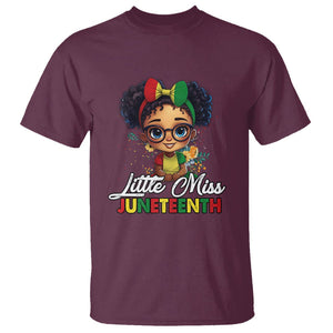 Juneteenth T Shirt Little Miss Girl Black History TS02 Maroon Print Your Wear