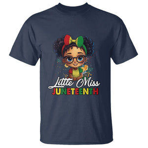 Juneteenth T Shirt Little Miss Girl Black History TS02 Navy Print Your Wear