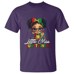 Juneteenth T Shirt Little Miss Girl Black History TS02 Purple Print Your Wear