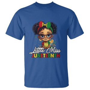 Juneteenth T Shirt Little Miss Girl Black History TS02 Royal Blue Print Your Wear