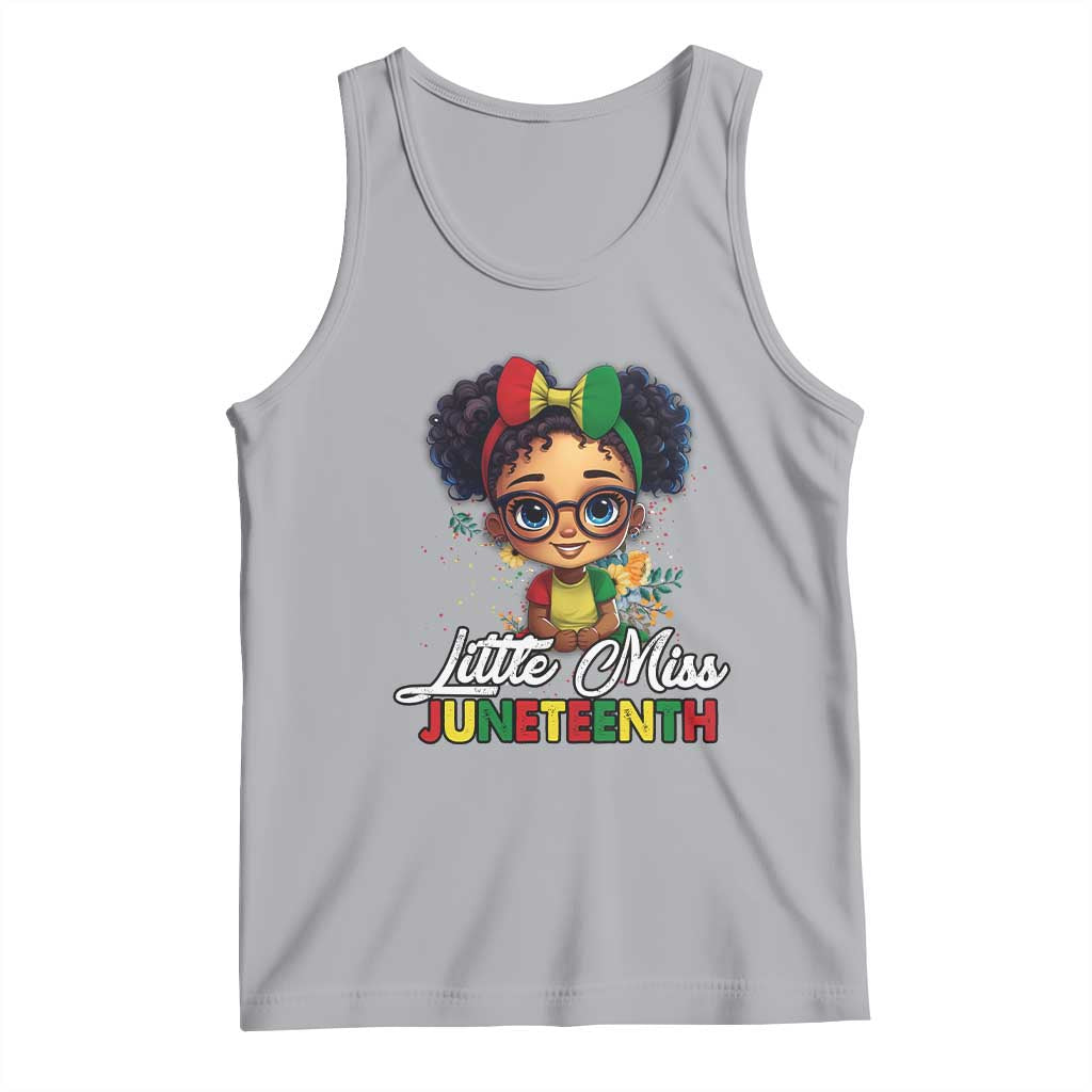 Little Miss Juneteenth Tank Top Since 1865 Black History TS02 Athletic Heather Print Your Wear