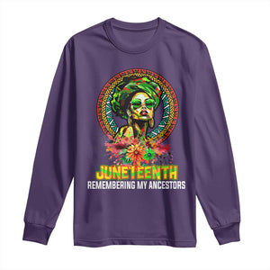 Juneteenth 1865 Long Sleeve Shirt Remembering Ancestors African American Woman TS02 Purple Print Your Wear