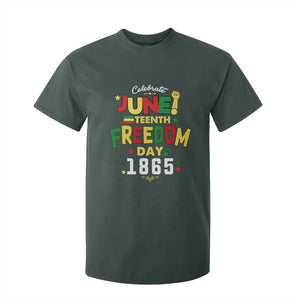 Celebrate Juneteenth 1865 T Shirt For Kid Freedom Day Black History Independence TS02 Dark Forest Green Print Your Wear