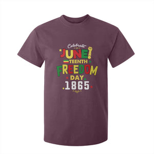 Celebrate Juneteenth 1865 T Shirt For Kid Freedom Day Black History Independence TS02 Maroon Print Your Wear