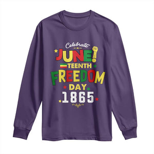 Celebrate Juneteenth 1865 Long Sleeve Shirt Freedom Day Black History Independence TS02 Purple Print Your Wear