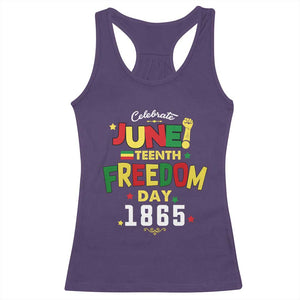 Celebrate Juneteenth 1865 Racerback Tank Top Freedom Day Black History Independence TS02 Purple Print Your Wear