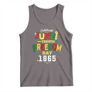 Celebrate Juneteenth 1865 Tank Top Freedom Day Black History Independence TS02 Deep Heather Print Your Wear
