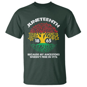 Juneteenth 1865 T Shirt Black History African American Roots Pride TS02 Dark Forest Green Print Your Wear