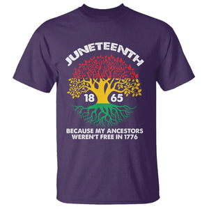 Juneteenth 1865 T Shirt Black History African American Roots Pride TS02 Purple Print Your Wear