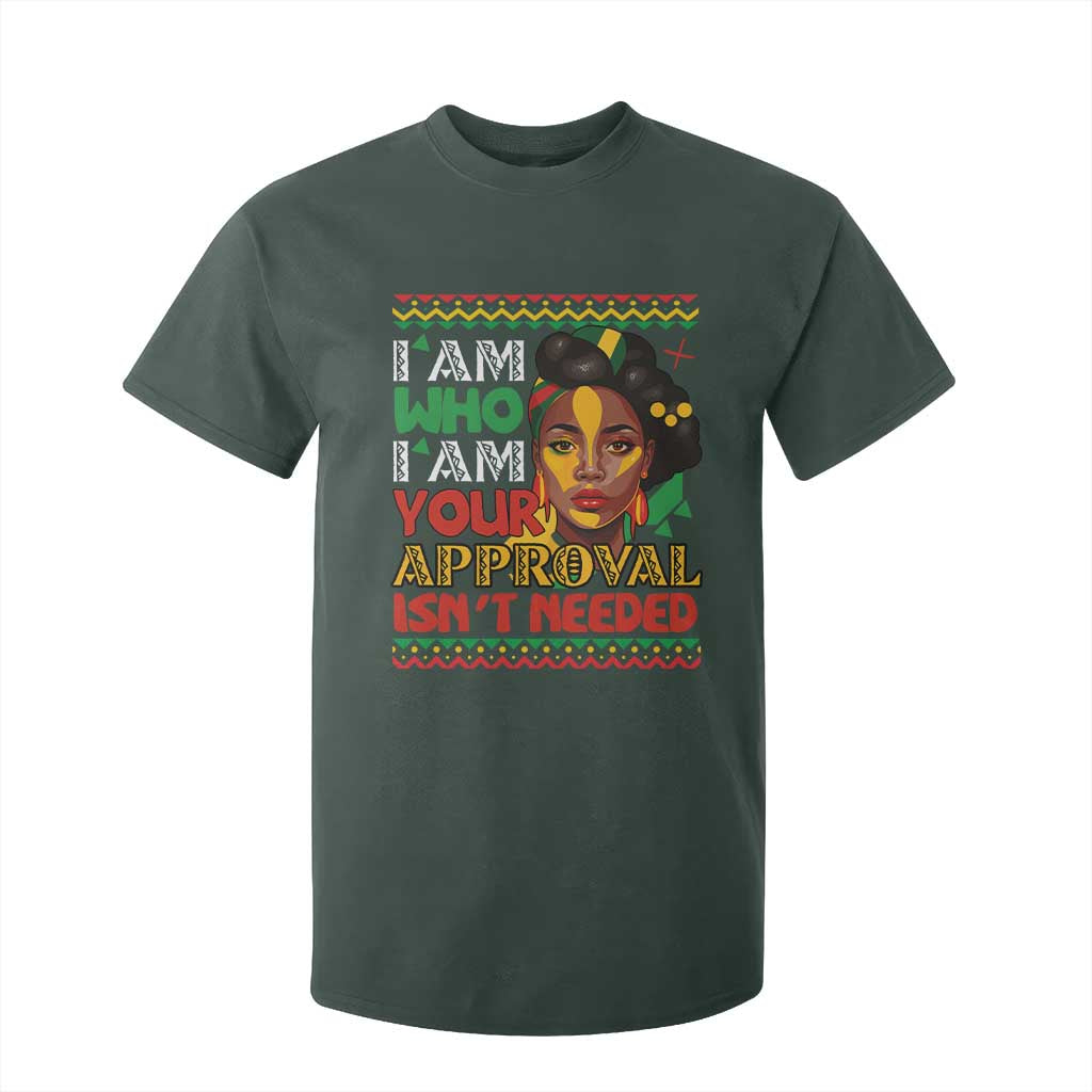 Black Queen Pride T Shirt For Kid I Am Who I Am Your Approval Isn't Needed TS02 Dark Forest Green Print Your Wear