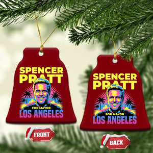 Spencer Pratt for Mayor Los Angeles Synthwave Graphic Ceramic Ornament Retro Neon California Supporter TS02 Print Your Wear