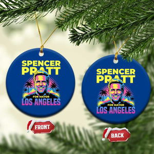 Spencer Pratt for Mayor Los Angeles Synthwave Graphic Ceramic Ornament Retro Neon California Supporter TS02 1pc Blue Print Your Wear