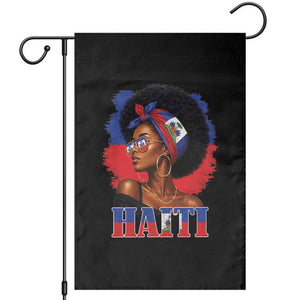 Haitian Queen Afro Melanin Graphic Garden Flag Haiti Flag Heritage Pride TS02 Black Print Your Wear