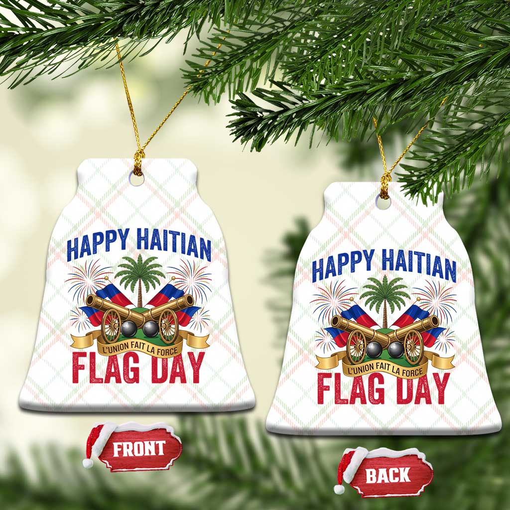 Happy Haitian Flag Day Celebration Graphic Ceramic Ornament May 18 National Pride Haiti Heritage TS02 Print Your Wear