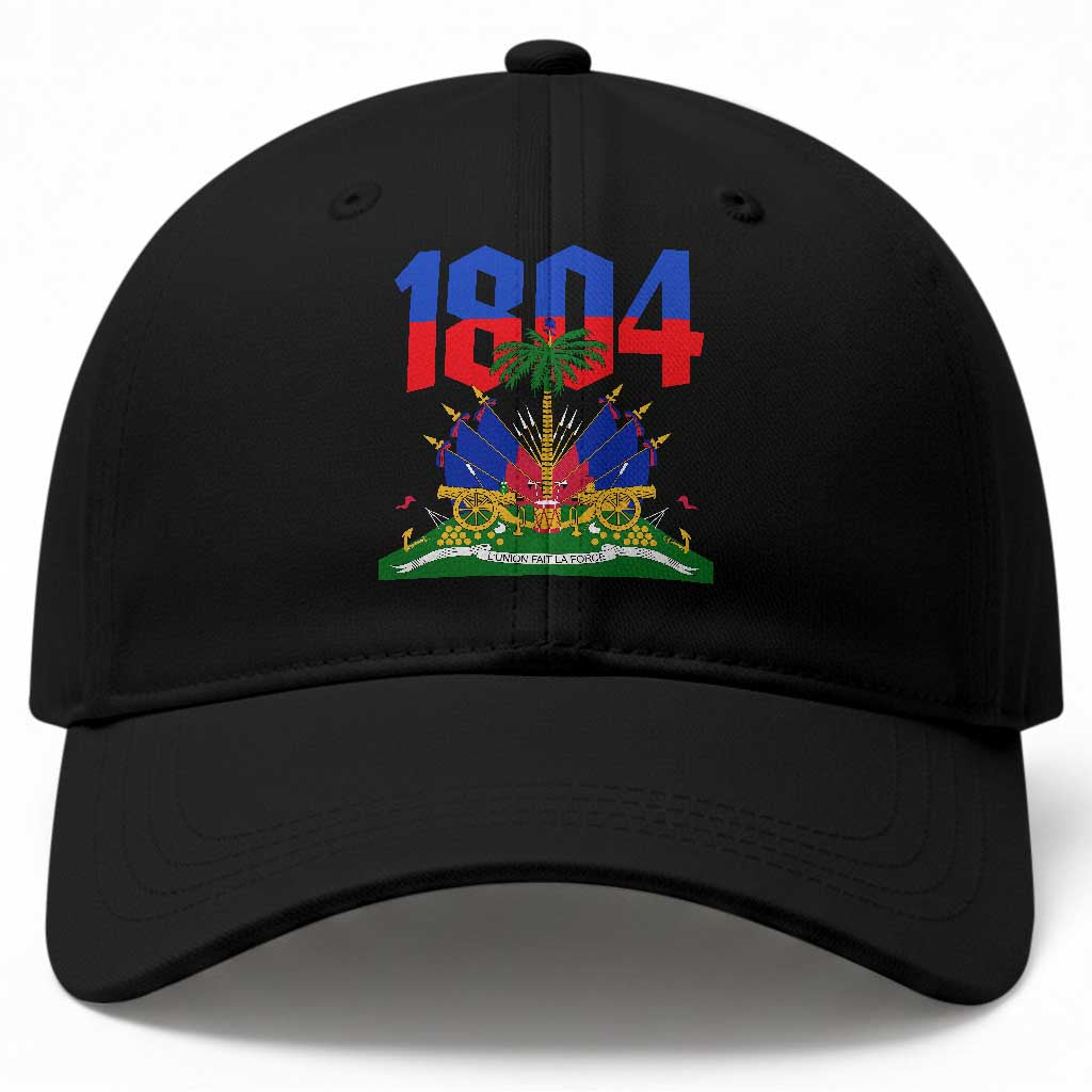 Haiti 1804 Independence Year Graphic Baseball Cap Haitian Pride Coat of Arms National Heritage TS02 Print Your Wear