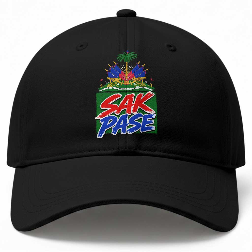 Sak Pase Haitian Creole Greeting Baseball Cap National Crest Cultural Haiti Pride TS02 Print Your Wear