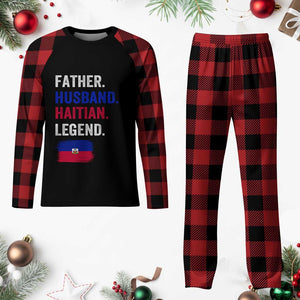 Father Husband Haitian Legend Plaid Pajama Set Distressed Haiti Flag Dad Gift Father's Day TS02 Buffalo Plaid Print Your Wear