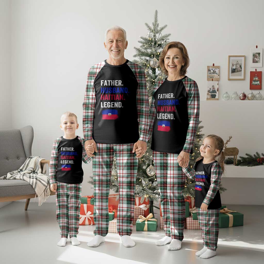 Father Husband Haitian Legend Plaid Pajama Set Distressed Haiti Flag Dad Gift Father's Day TS02 Christmas Plaid Print Your Wear
