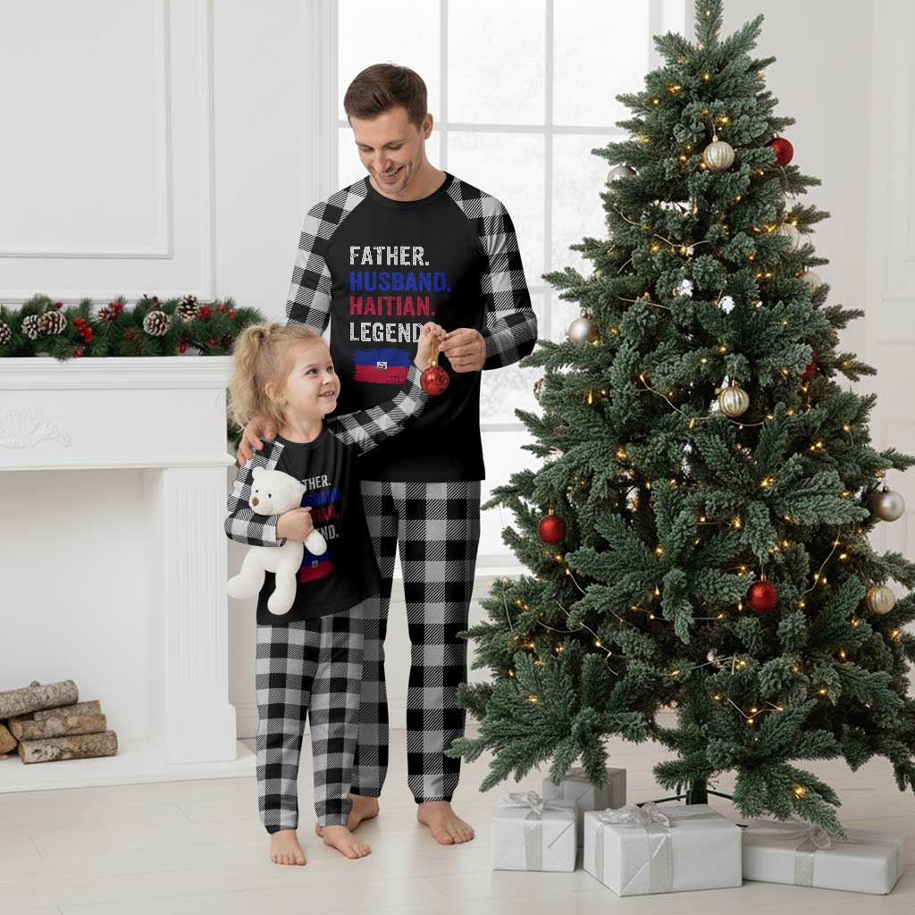 Father Husband Haitian Legend Plaid Pajama Set Distressed Haiti Flag Dad Gift Father's Day TS02 White Plaid Print Your Wear