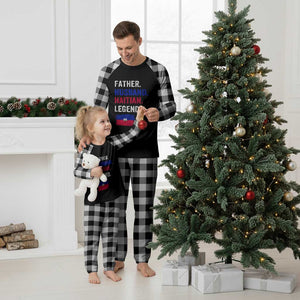 Father Husband Haitian Legend Plaid Pajama Set Distressed Haiti Flag Dad Gift Father's Day TS02 White Plaid Print Your Wear