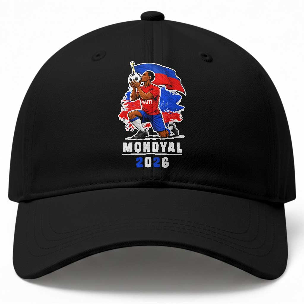 Mondyal 2026 Haiti Soccer Player Victory Celebration Graphic Baseball Cap Haitian Flag Football Sports Fan TS02 Print Your Wear