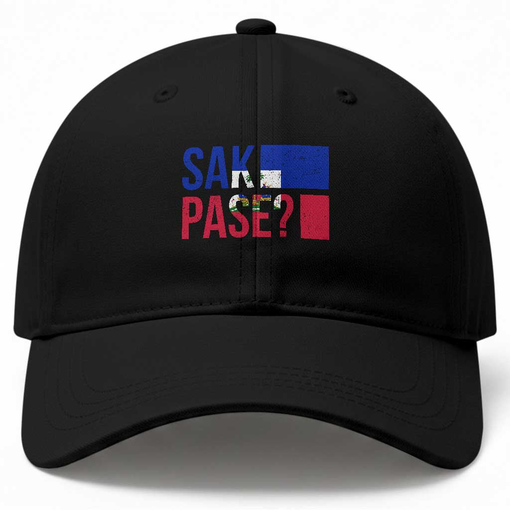 Sak Pase Haitian Creole Baseball Cap Haiti Flag Heritage Pride TS02 Print Your Wear
