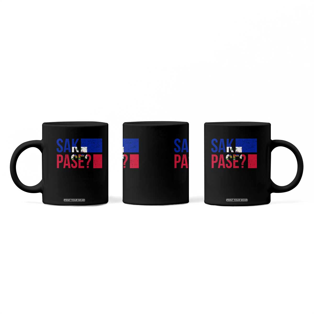 Sak Pase Haitian Creole Coffee Mug Haiti Flag Heritage Pride TS02 Print Your Wear