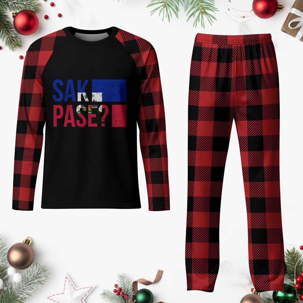Sak Pase Haitian Creole Plaid Pajama Set Haiti Flag Heritage Pride TS02 Buffalo Plaid Print Your Wear