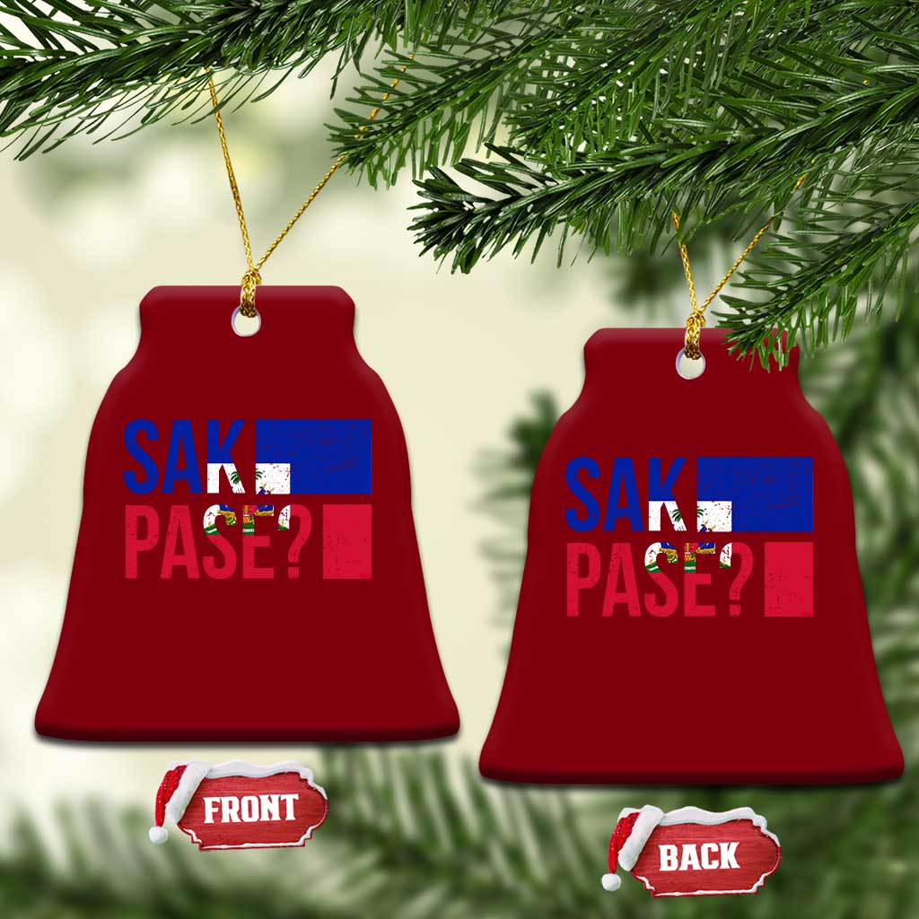 Sak Pase Haitian Creole Ceramic Ornament Haiti Flag Heritage Pride TS02 Print Your Wear