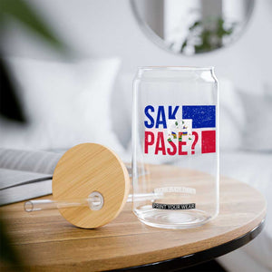 Sak Pase Haitian Creole Glass Can Haiti Flag Heritage Pride TS02 Print Your Wear