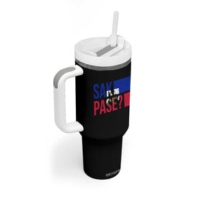 Sak Pase Haitian Creole Tumbler With Handle Haiti Flag Heritage Pride TS02 Print Your Wear