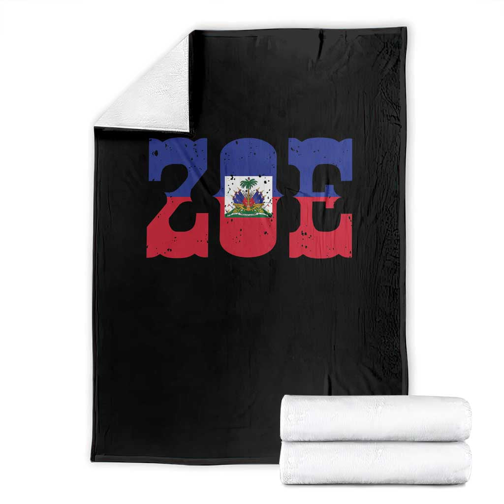 Zoe Haitian Pride Throw Blanket Haiti Flag Culture Heritage Pride TS02 Black Print Your Wear