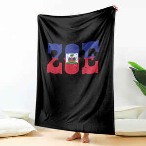 Zoe Haitian Pride Throw Blanket Haiti Flag Culture Heritage Pride TS02 Print Your Wear