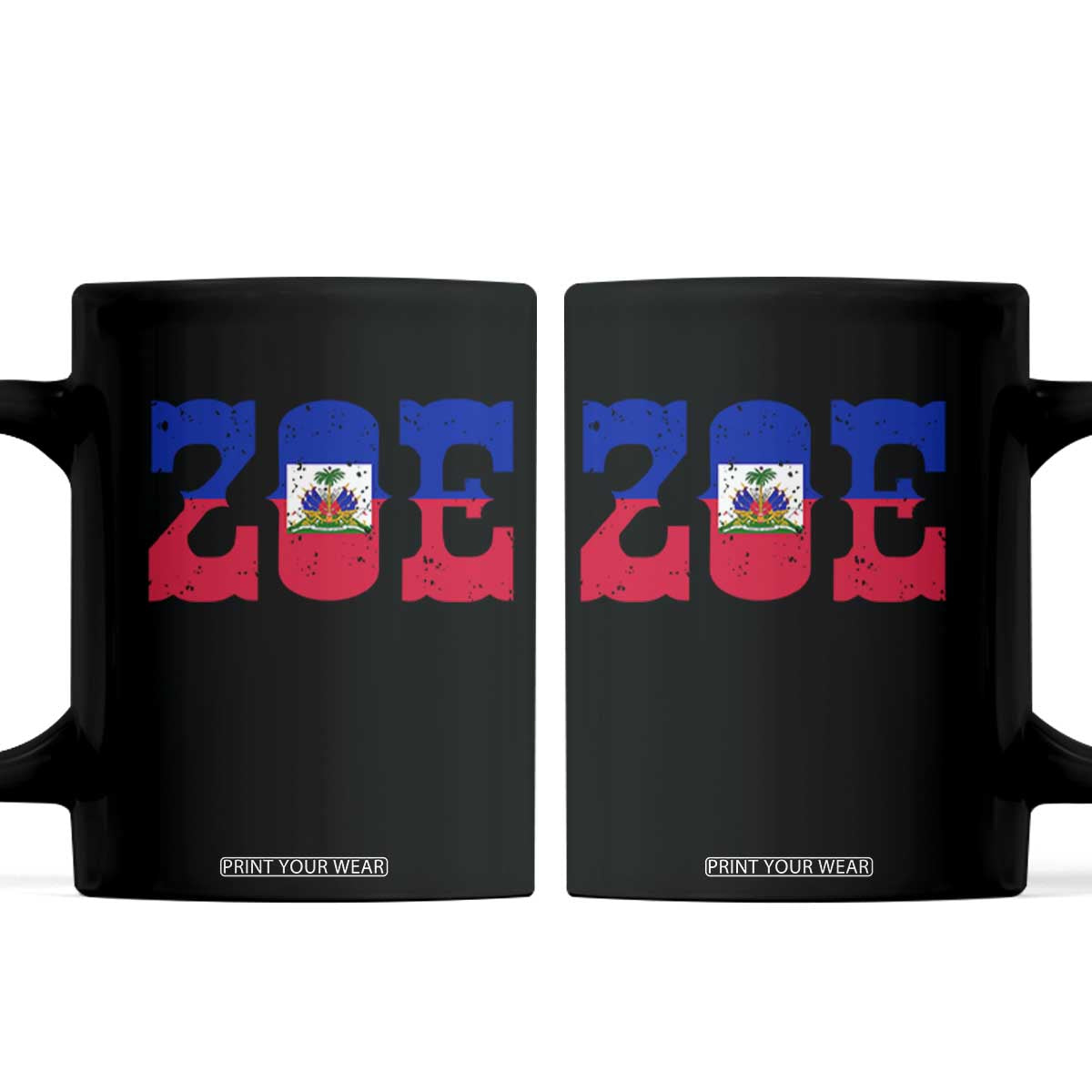 Zoe Haitian Pride Coffee Mug Haiti Flag Culture Heritage Pride TS02 Black Print Your Wear