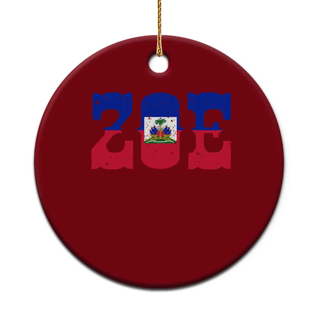 Zoe Haitian Pride Ceramic Ornament Haiti Flag Culture Heritage Pride TS02 1pc Red Print Your Wear