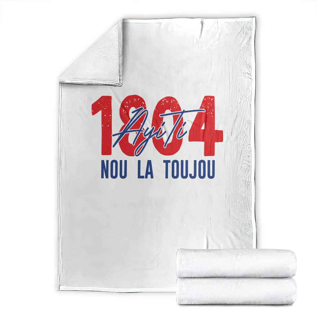 Haiti 1804 Ayiti Nou La Toujou Throw Blanket Independence Haiti Heritage Pride TS02 White Print Your Wear