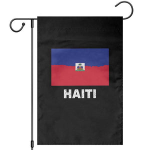 Vintage Distressed Haiti Flag Garden Flag Haitian Heritage Pride TS02 Black Print Your Wear