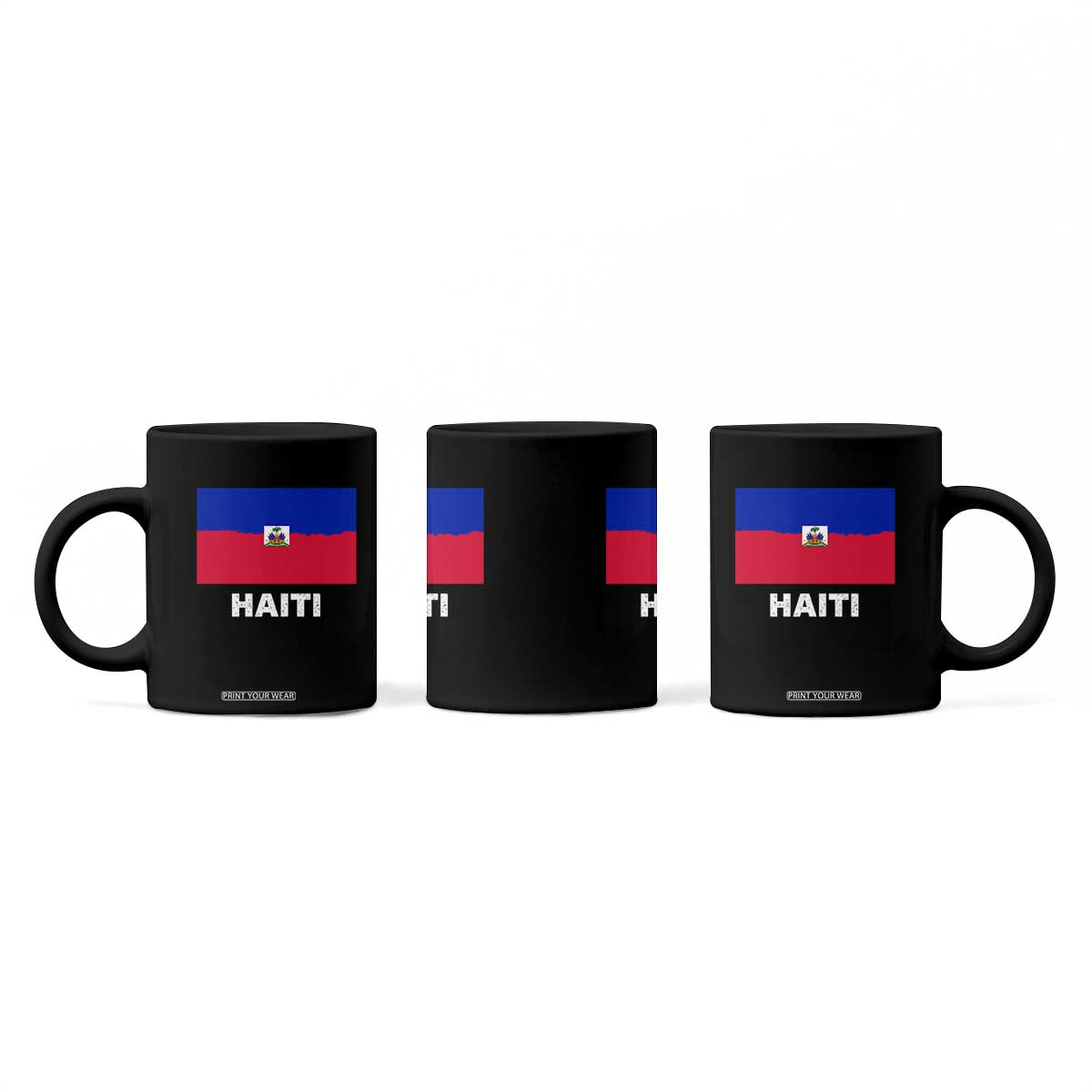 Vintage Distressed Haiti Flag Coffee Mug Haitian Heritage Pride TS02 Print Your Wear