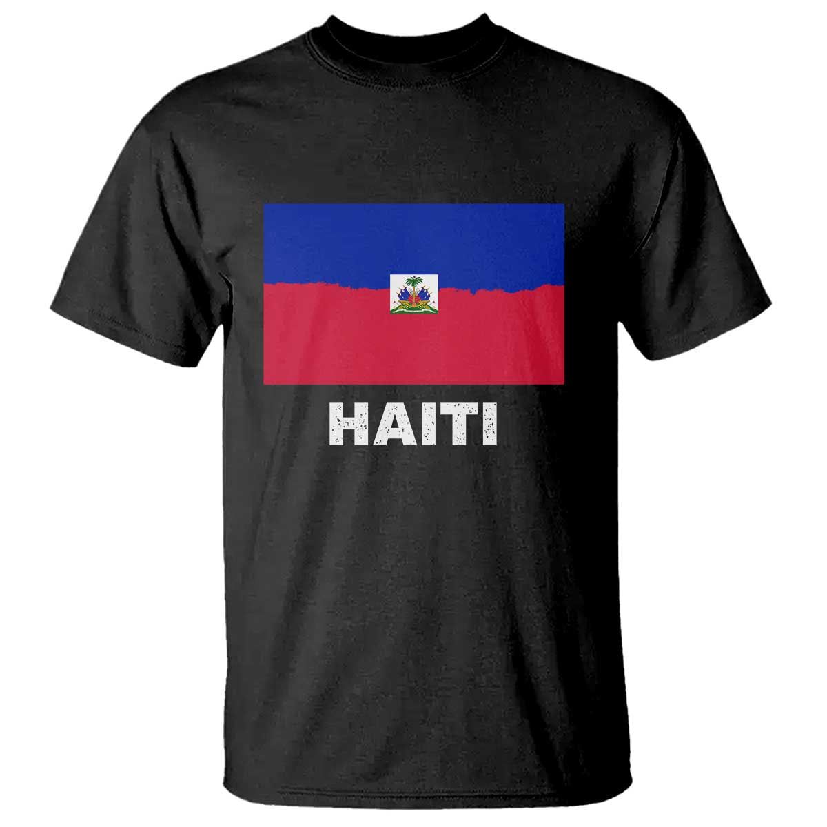 Vintage Distressed Haiti Flag T Shirt Haitian Heritage Pride TS02 Black Print Your Wear