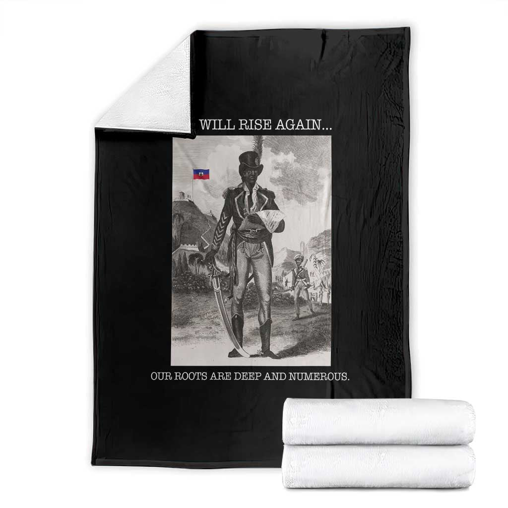 Haitian Revolution Toussaint Louverture Throw Blanket We Will Rise Again Historic Graphic TS02 Black Print Your Wear