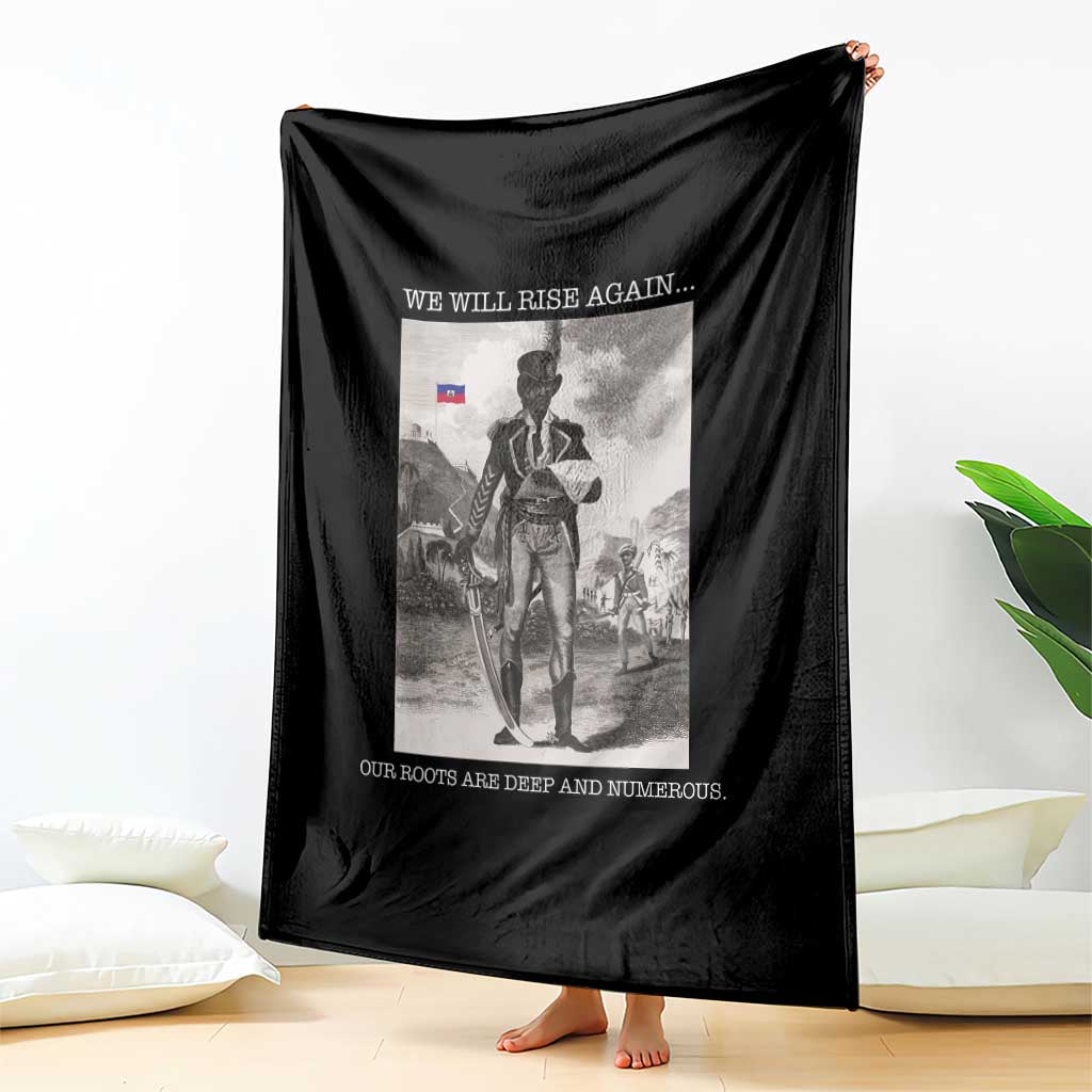Haitian Revolution Toussaint Louverture Throw Blanket We Will Rise Again Historic Graphic TS02 Print Your Wear