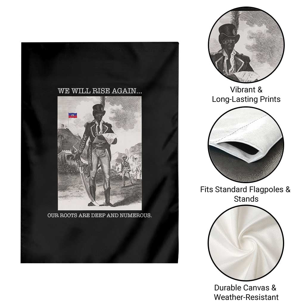 Haitian Revolution Toussaint Louverture Garden Flag We Will Rise Again Historic Graphic TS02 Print Your Wear