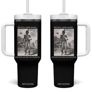 Haitian Revolution Toussaint Louverture Tumbler With Handle We Will Rise Again Historic Graphic TS02 One Size: 40 oz Black Print Your Wear